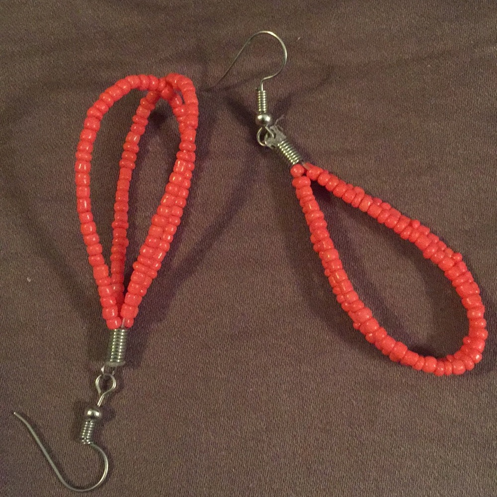 Coral/orange earrings
